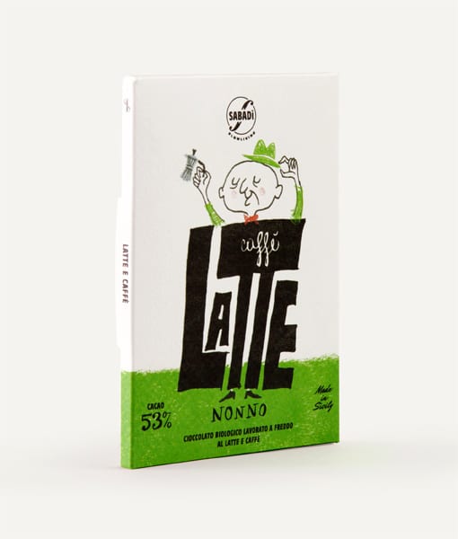 Cioccolato al latte fuso a freddo e caffè biologico (53% cacao) - Nonno