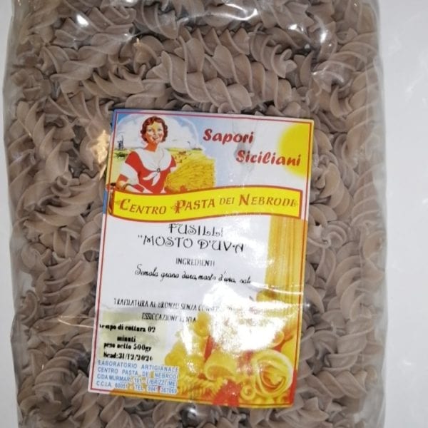 Fusilli Mosto d'Uva pates sicile bio Fusilli Mosto d'Uva pates sicile bio