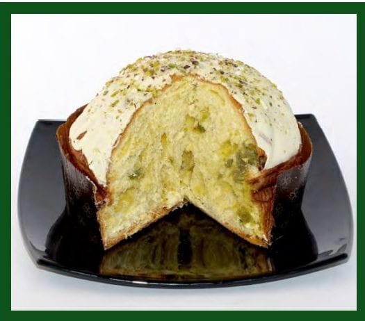 Panettone farcito con crema al pistacchio