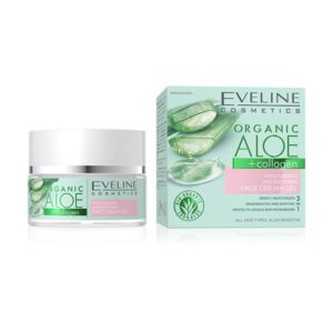 <br/> Eveline Cosmetics <br/> Organic Aloe+Collagen <br/> Crema idratante e lenitiva
